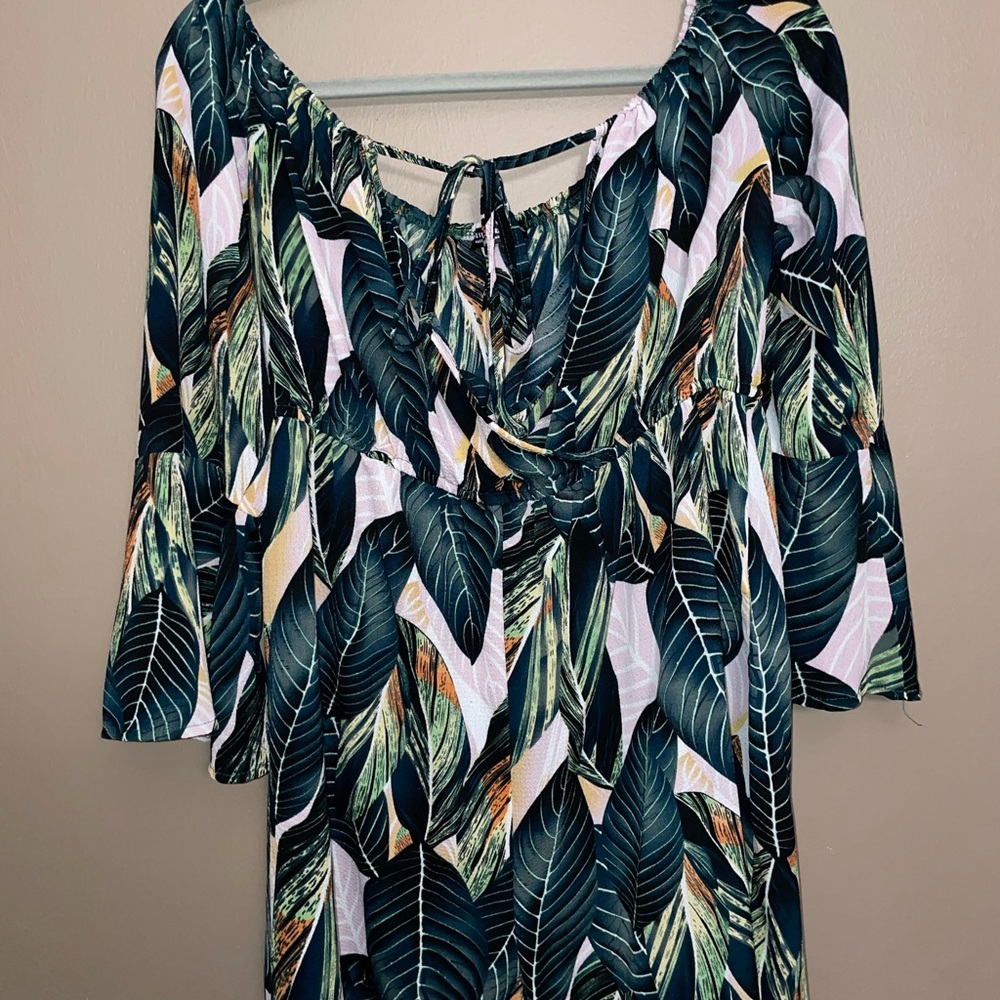 Green Floral Romper